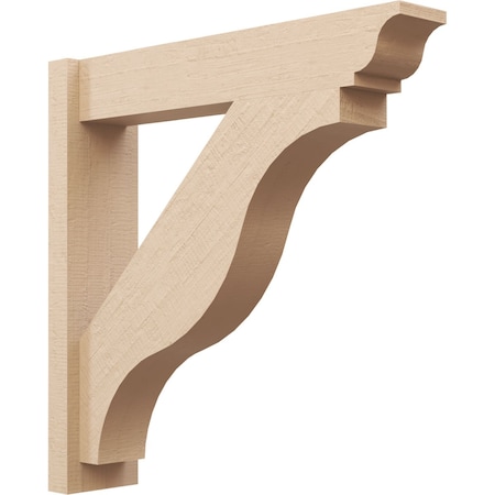 Ekena Millwork 6-in W x 28-in D x 28-in H Funston Trad Rough Cedar Woodgrain TimberThane Outlooker, Primed Tan OUTUR060X28X28FST04RCPR